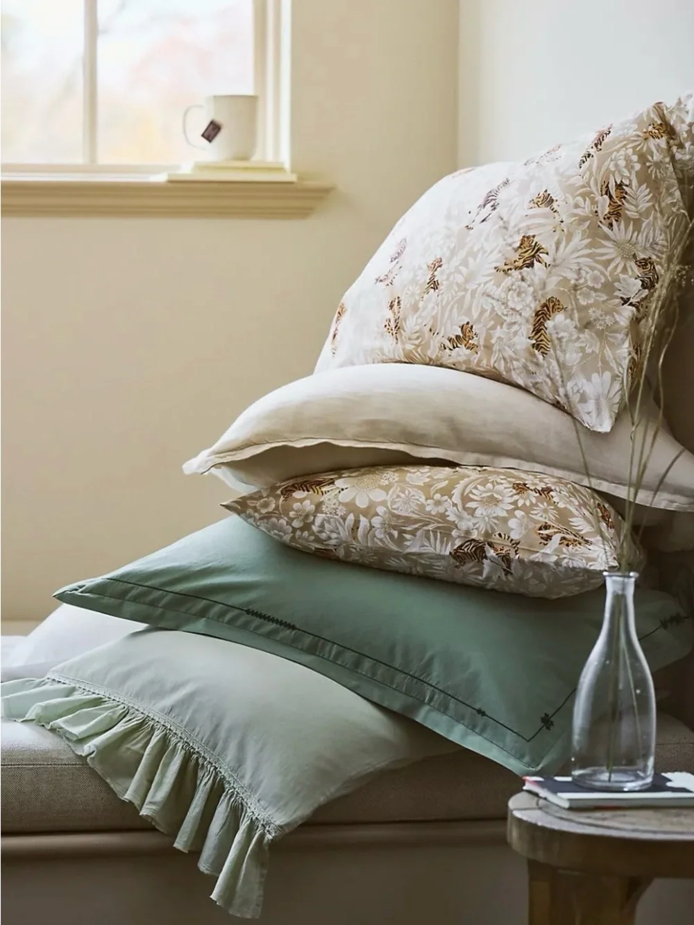 Anthropologie - Organic Cotton Percale Printed Sheet Set